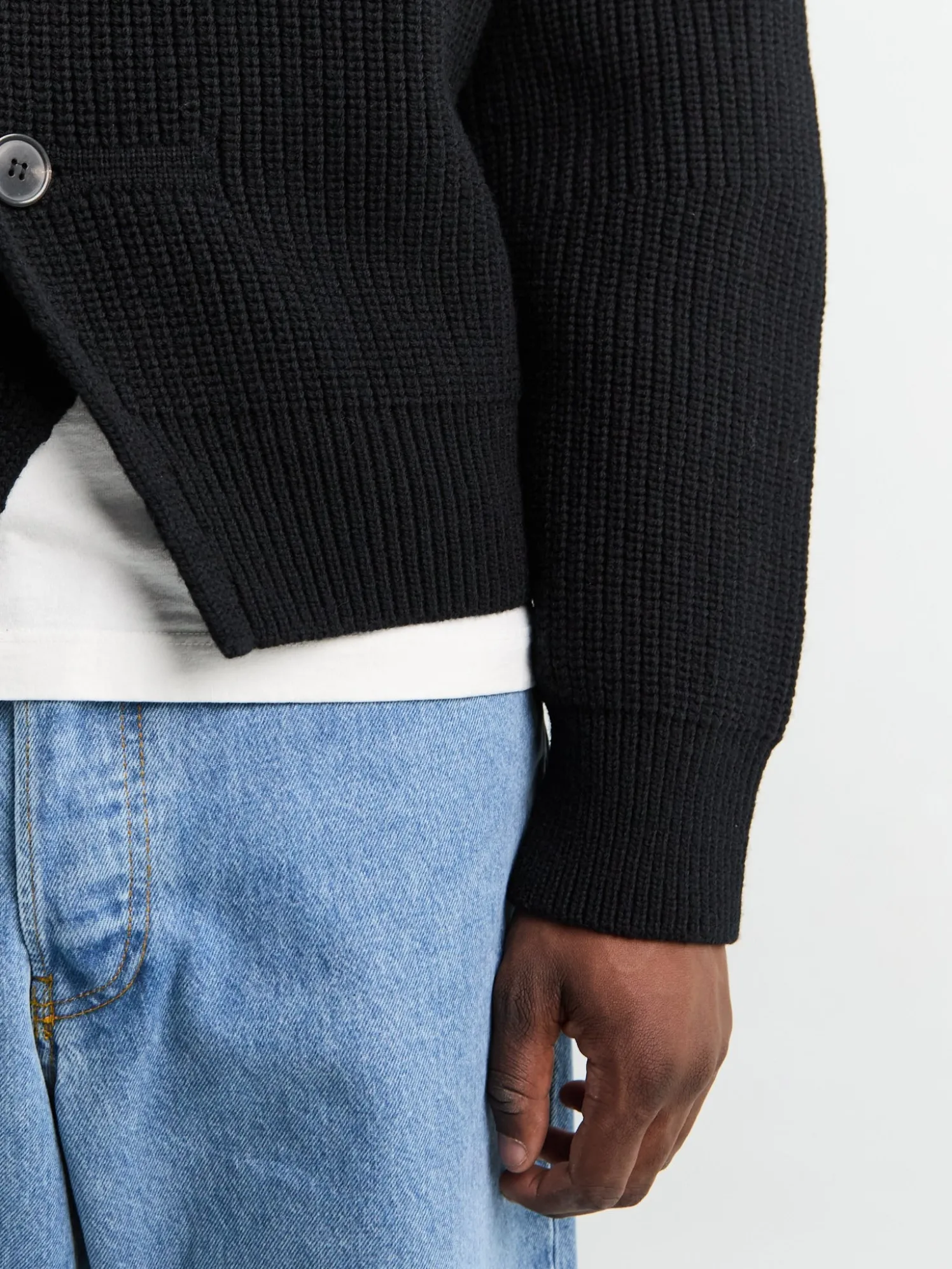 Marino Cardigan i Sort