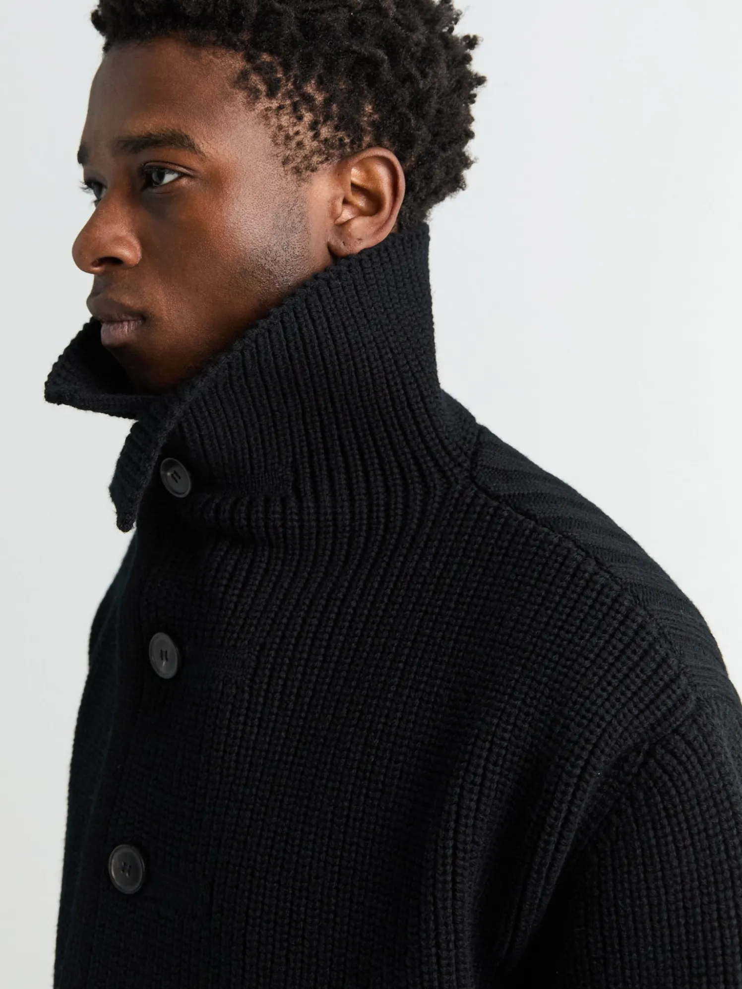 Marino Cardigan i Sort