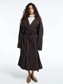 Mavis Oversized Trench Coat i Brun