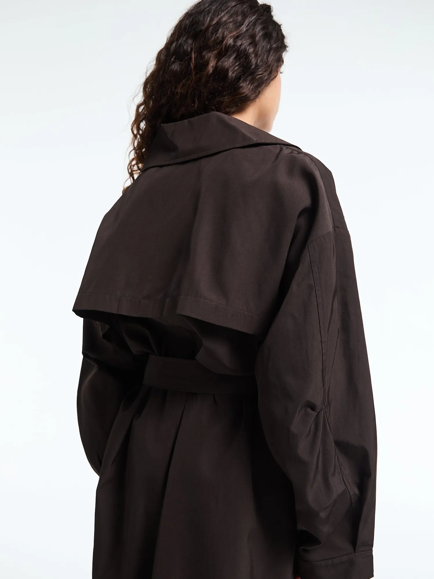 Mavis Oversized Trench Coat i Brun