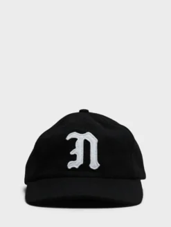 Melton 5-Panel Cap i Sort