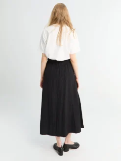 Messina Gathered Wrap Skirt i Sort