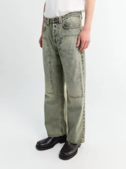 Milton Teawash Denim Carpenter Bukser i Blå Teawash