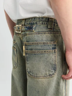 Milton Teawash Denim Carpenter Bukser i Blå Teawash