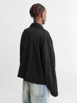 Mini Jacket i Black Worsted Wool