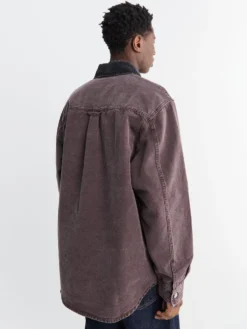 Mitch Canvas Shirt Jacket i Palisander og Sort