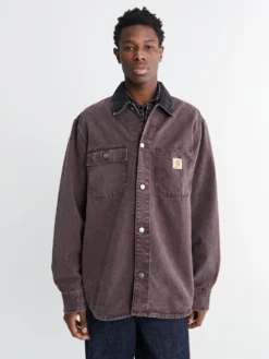 Mitch Canvas Shirt Jacket i Palisander og Sort