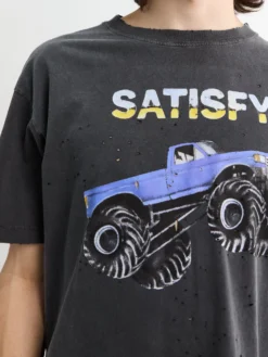 MothTech T-shirt i Aged Black