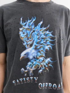 MothTech T-shirt i Aged Black