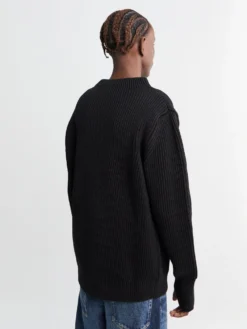 Navy Crewneck i Sort