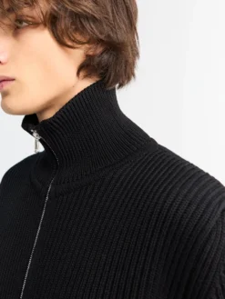 Navy Full-Zip Pockets Strik i Sort