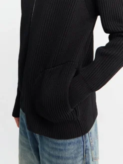 Navy Full-Zip Pockets Strik i Sort