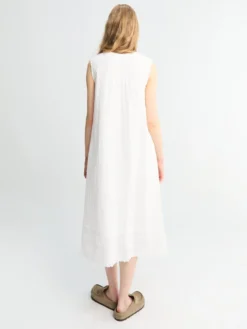 Needlework Babydoll Kjole i Hvid
