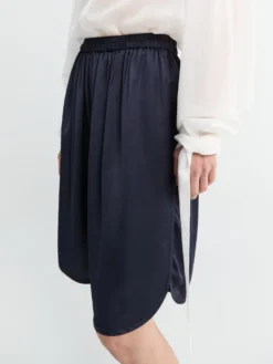 Nelis Satin Bermuda Shorts i Navy
