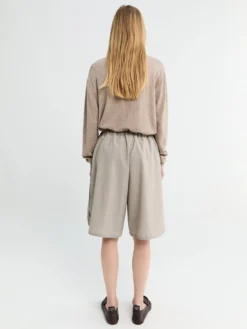 Nelis Suiting Bermuda Shorts i Beige Melange