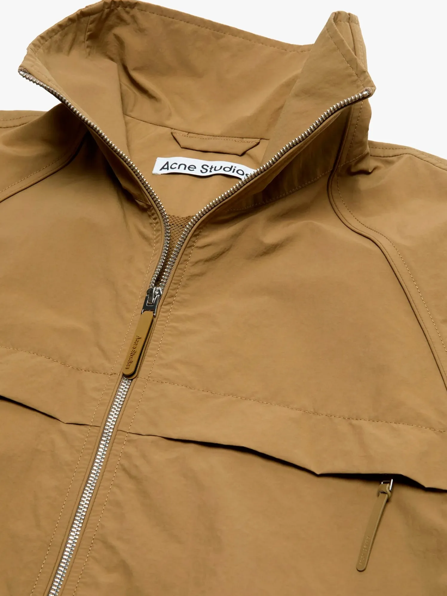 Nylon Logo Jacket i Mørk Khaki