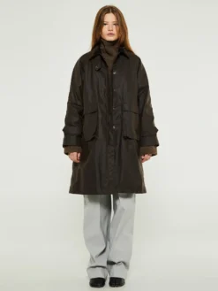 Oilskin Coat in Brown