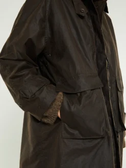 Oilskin Coat in Brown