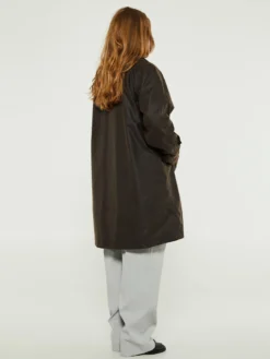 Oilskin Coat in Brown