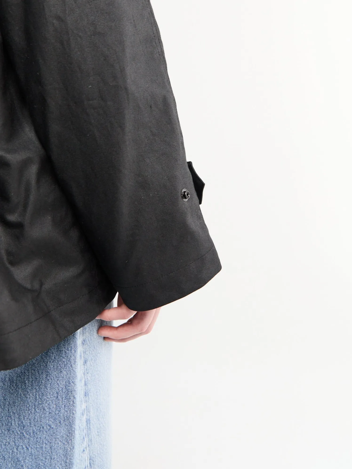 Oilskin Jacket i Sort