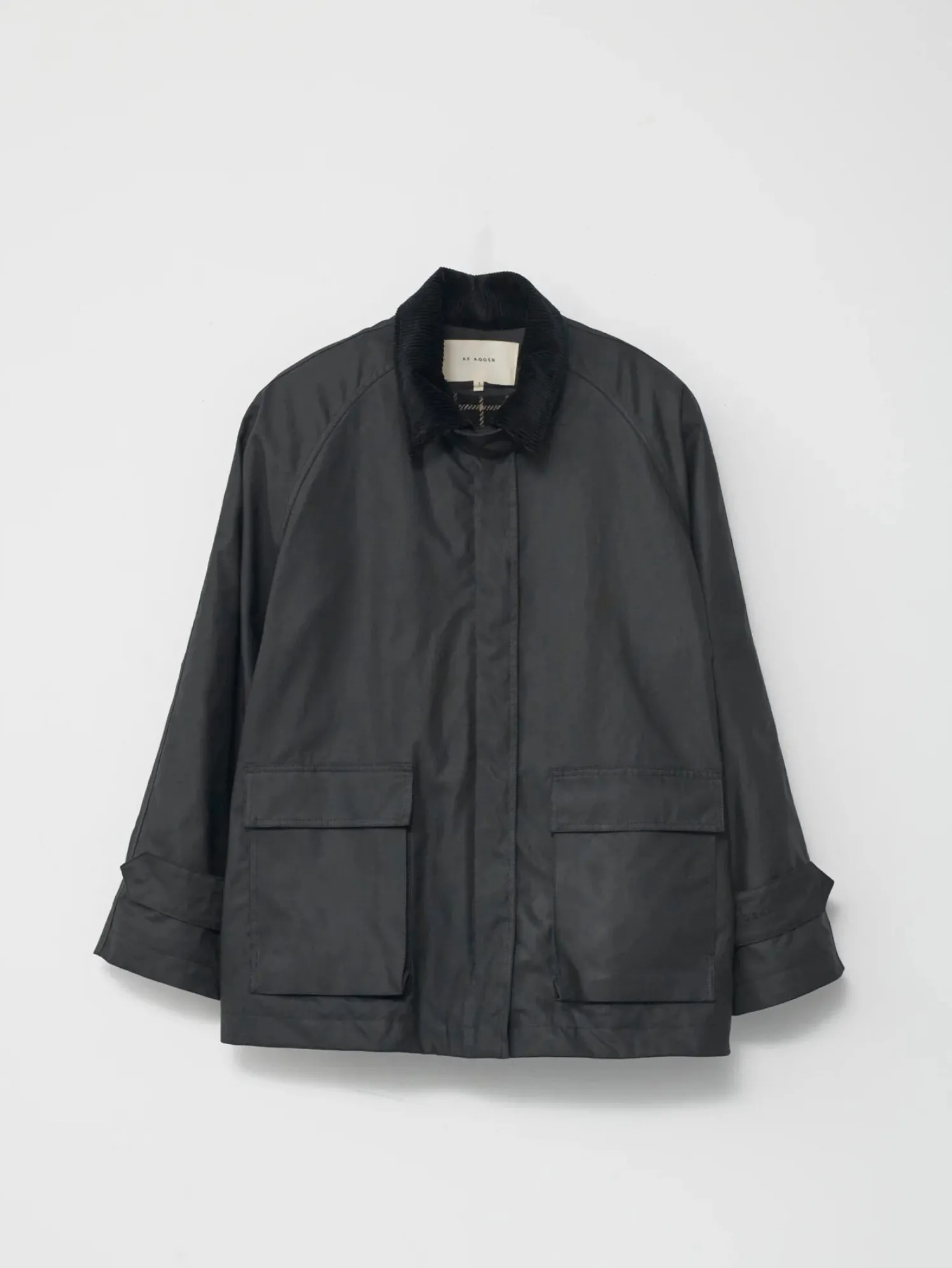 Oilskin Jacket i Sort
