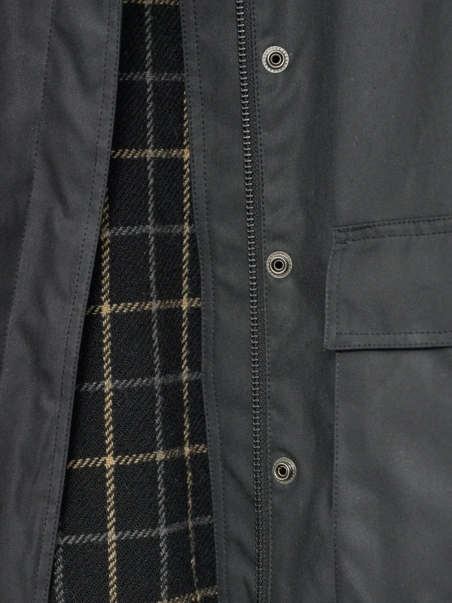 Oilskin Jacket i Sort