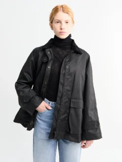 Oilskin Jacket i Sort
