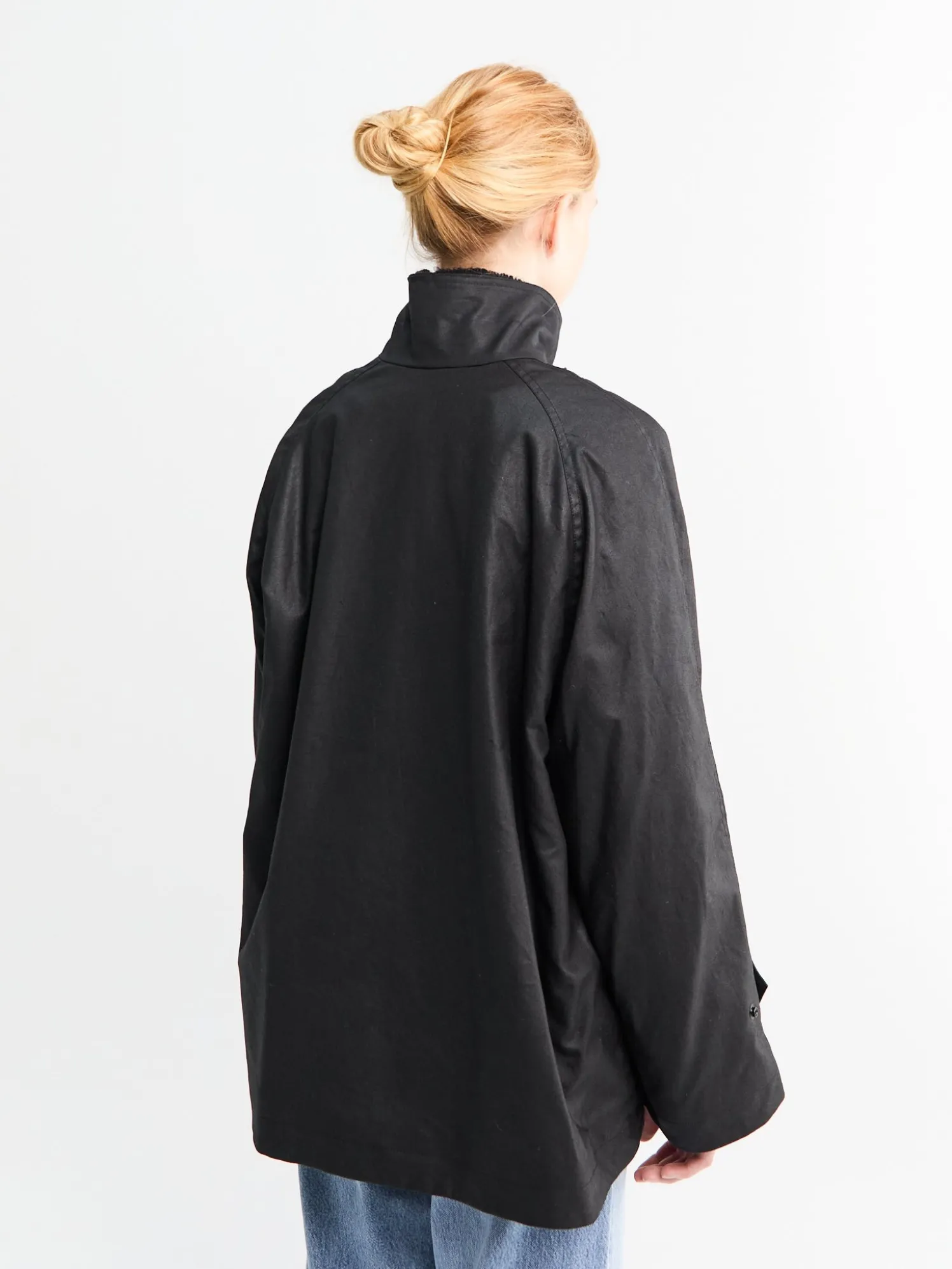 Oilskin Jacket i Sort