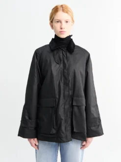 Oilskin Jacket i Sort