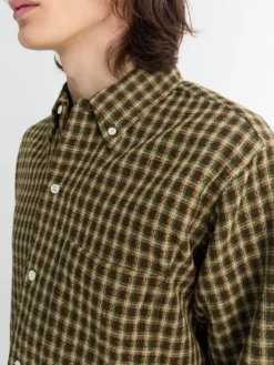 Open B.D. Panama Plaid Double Face Skjorte i Brun