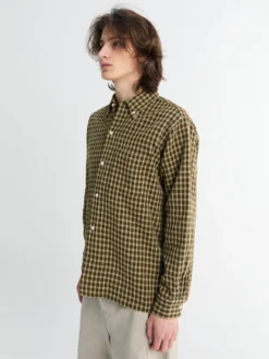 Open B.D. Panama Plaid Double Face Skjorte i Brun