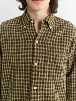 Open B.D. Panama Plaid Double Face Skjorte i Brun