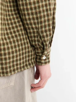 Open B.D. Panama Plaid Double Face Skjorte i Brun