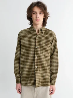 Open B.D. Panama Plaid Double Face Skjorte i Brun