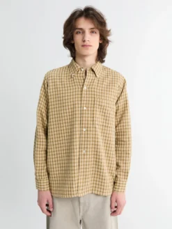 Open B.D. Panama Plaid Double Face Skjorte i Beige