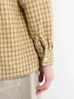 Open B.D. Panama Plaid Double Face Skjorte i Beige