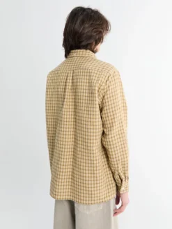 Open B.D. Panama Plaid Double Face Skjorte i Beige