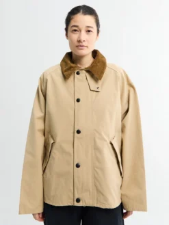 Oversized Transporter Casual Jacket i Stone