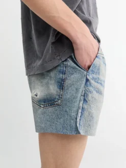 PeaceShell 5 Uforede Shorts i digital Denim