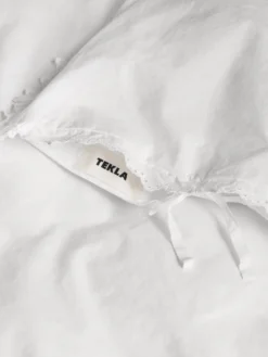 Percale, Broderie Anglaise, Dobbelt Dynebetræk i Brækket Hvid/Anaïs