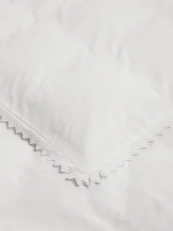 Percale, Broderie Anglaise, Enkelt Dynebetræk i Råhvid/Anaïs