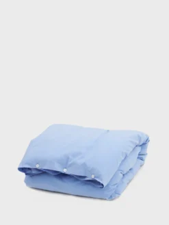 Percale Dynebetræk i Island Blue