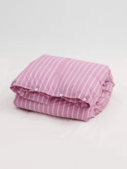 Percale Dynebetræk i Mallow Pink Stripes