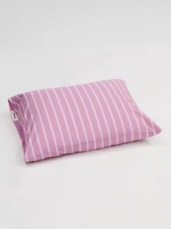 Percale Pudebetræk i Mallow Pink Stripes