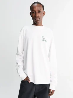 Piano LongSleeved T-Shirt i Hvid