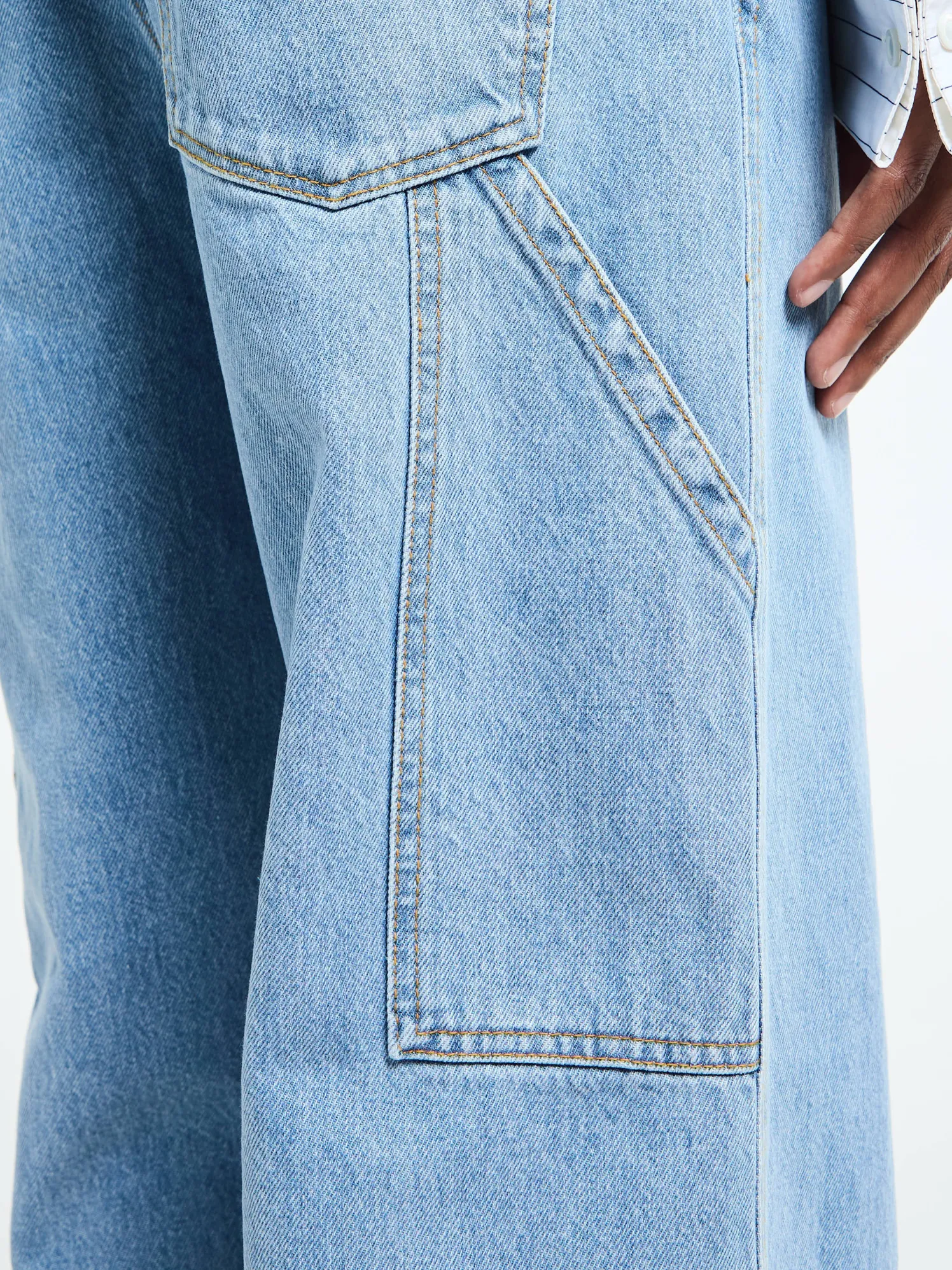 Pickerby Denim Bukser i Light Blue
