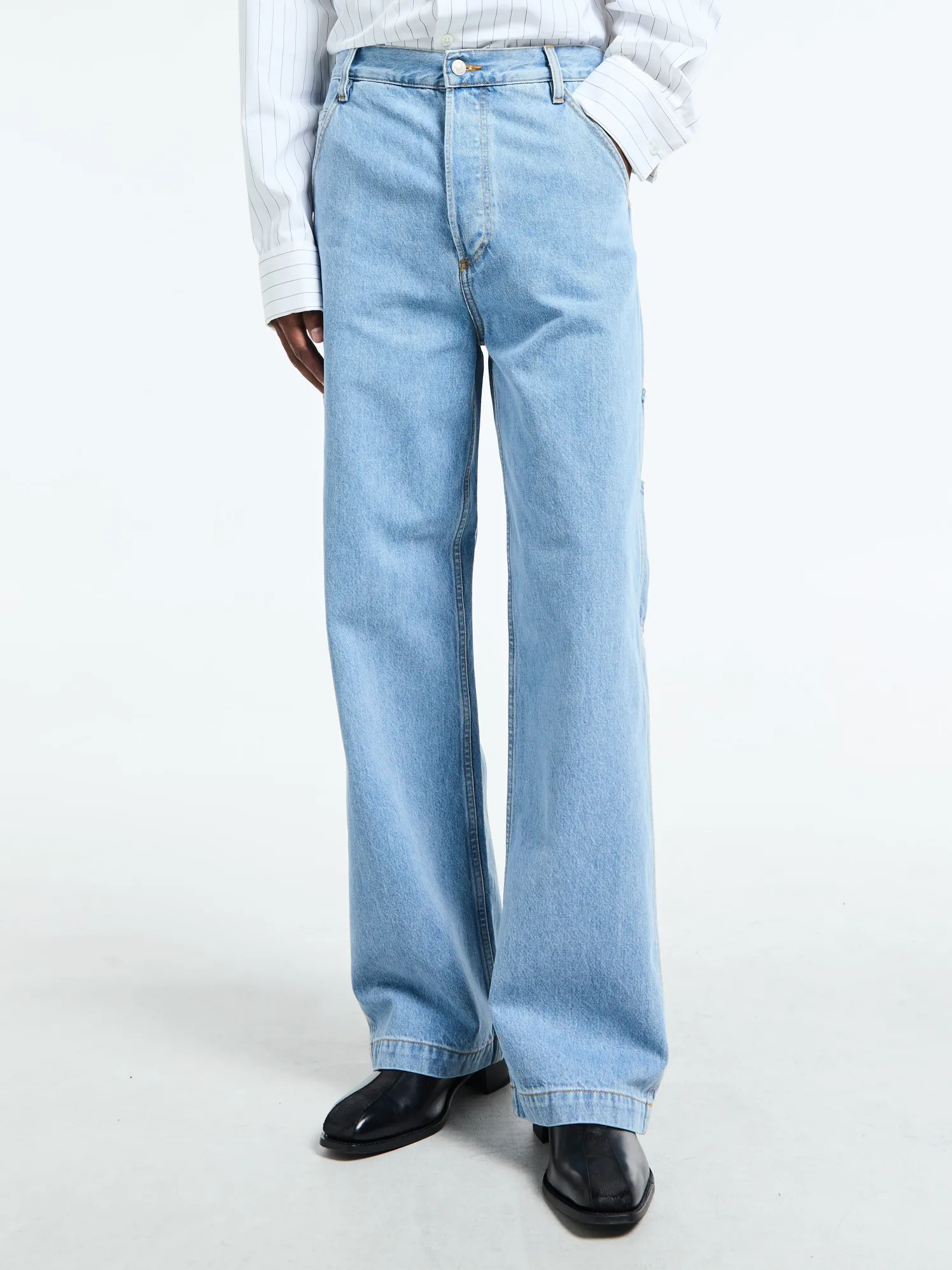 Pickerby Denim Bukser i Light Blue