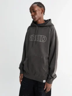 Pigmentfarvet Sweat Hoodie i Sort