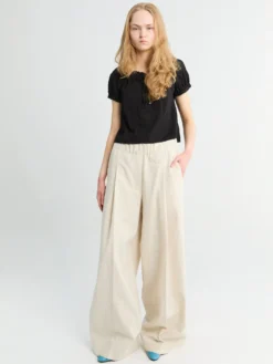 Pila Wide Pants i Ecru