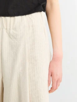 Pila Wide Pants i Ecru